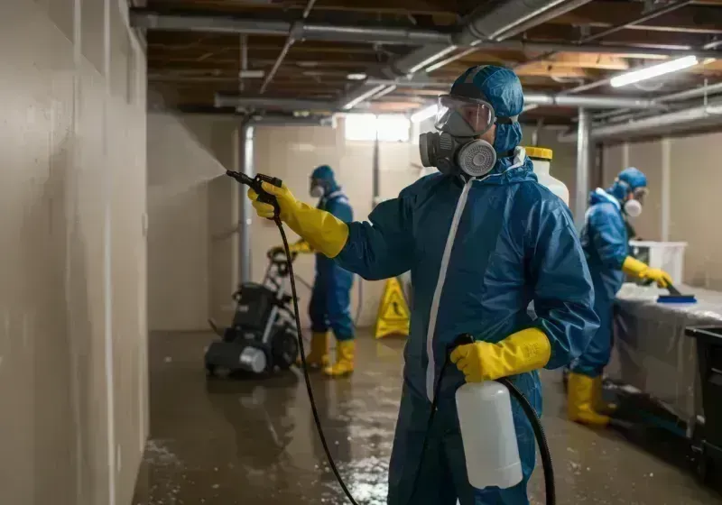 Basement Sanitization and Antimicrobial Treatment process in Dollar Corner, WA